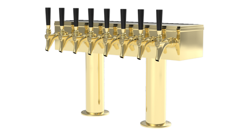 Image of Double Pedestal - 8 304 Faucets - PVD Brass - Glycol Cooled