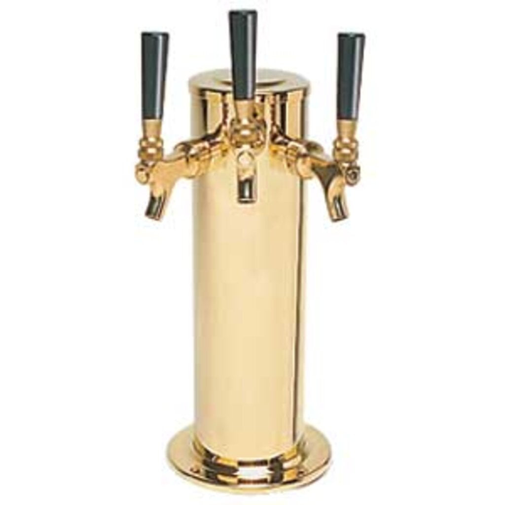 4" Column - 3 304 Faucets - PVD Brass - Glycol Cooled