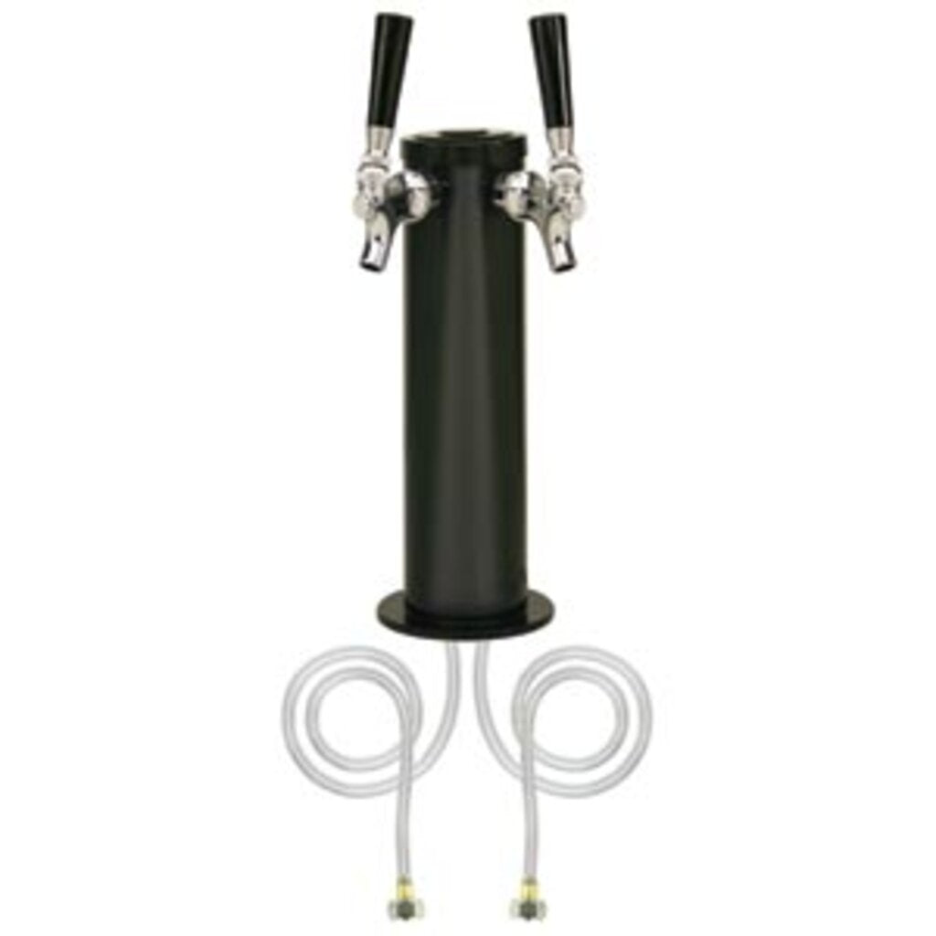 3" Column - 2 Faucets - Black ABS Plastic - Air Cooled
