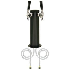 3" Column - 2 Faucets - Black ABS Plastic - Air Cooled