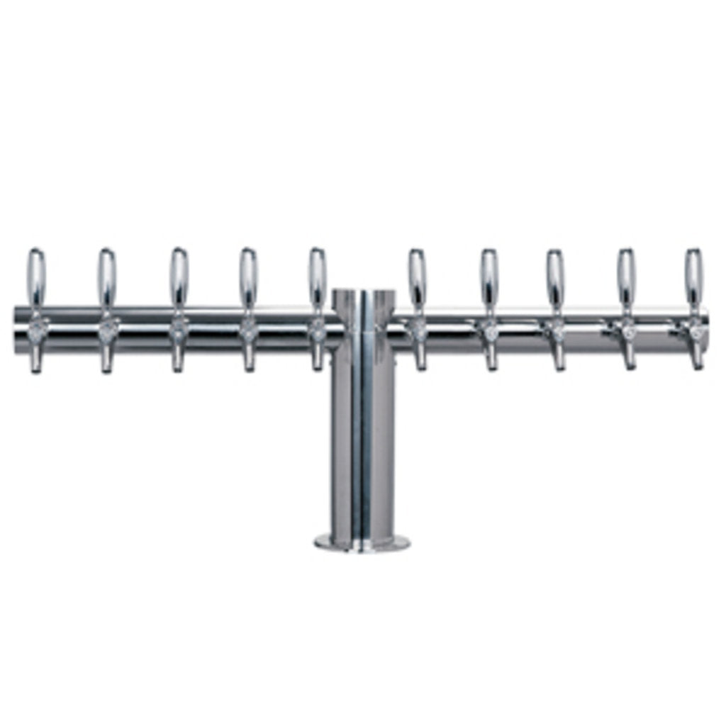Metropolis "T" - 10 Faucets - Polished Stainless Steel - Glycol Cooled