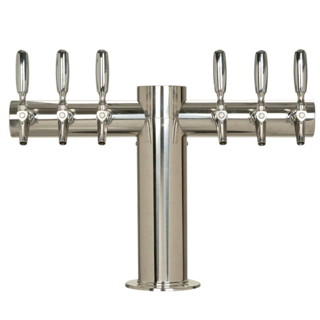 Metropolis "T" - 6 Faucets - Polished Stainless Steel - Glycol Cooled