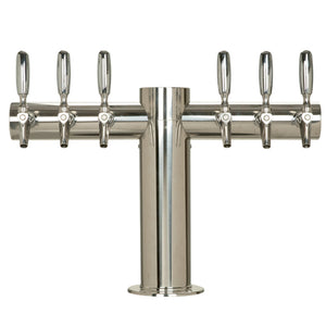 Metropolis "T" - 6 Faucets - Polished Stainless Steel - Glycol Cooled