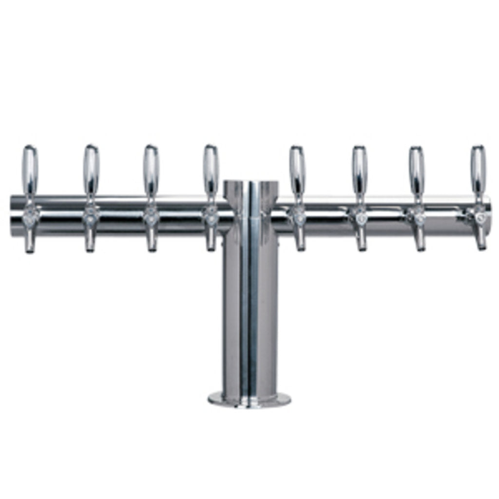 Metropolis "T" - 8 Faucets - Polished S/S - Glycol Cooled - 4" Center