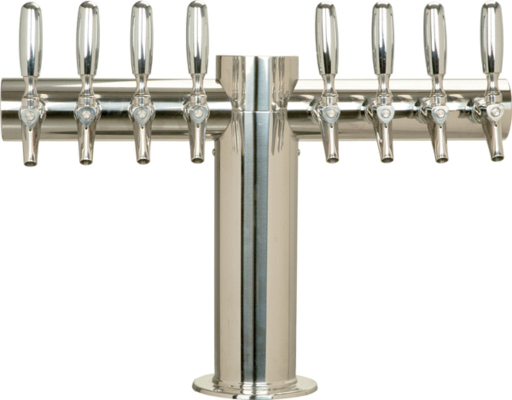 Metropolis "T"- 8 Faucets - Polished Stainless Steel - Glycol Cooled