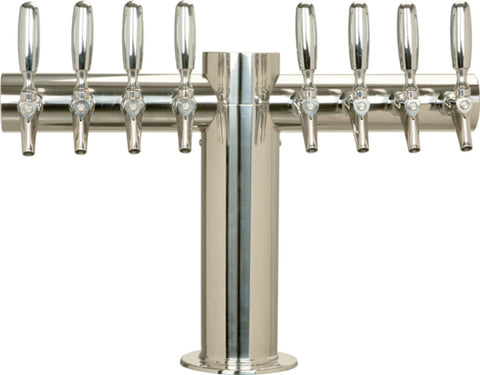 Image of Metropolis "T"- 8 Faucets - Polished Stainless Steel - Glycol Cooled