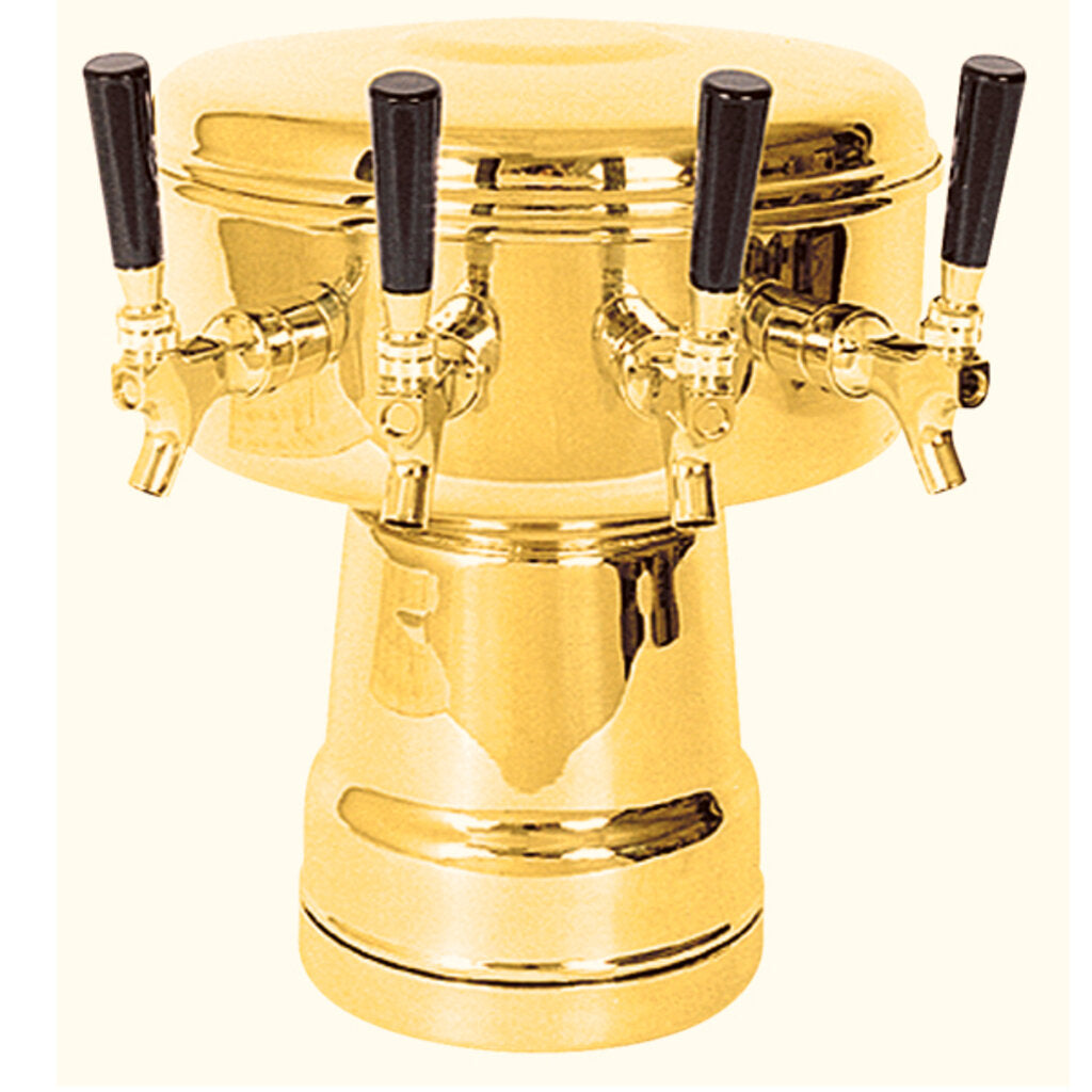 Mushroom Tower - 4 Faucets - PVD Brass - Air Cooled