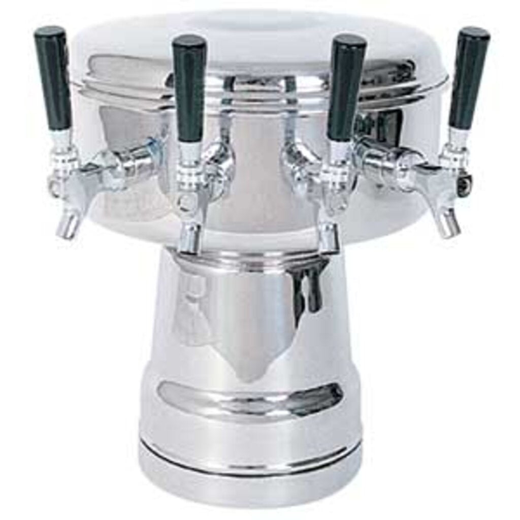 Mushroom Tower - 4 Faucets - Polished Stainless Steel - Air Cooled