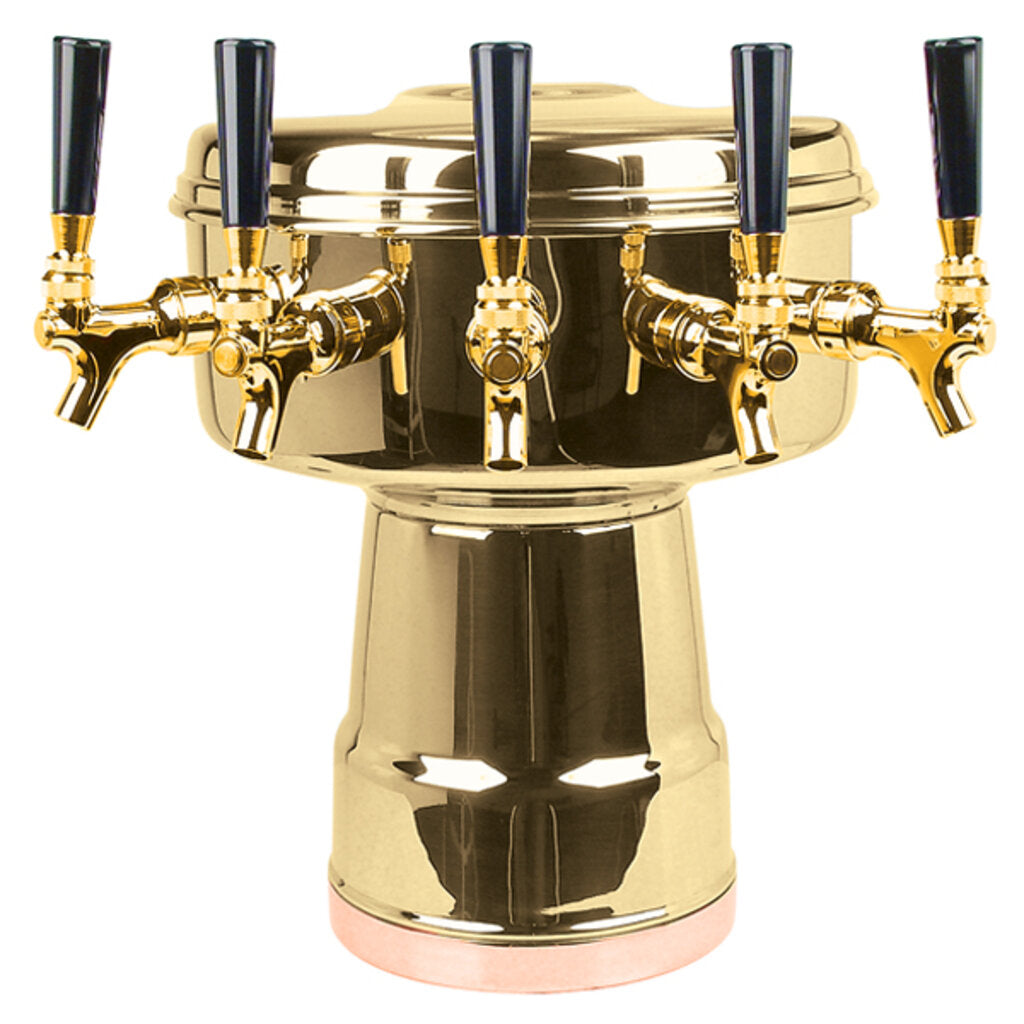 Mushroom Tower - 5 Faucets - PVD Brass - Air Cooled