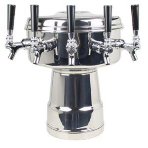 Mushroom Tower - 5 304 Faucets - Polished Stainless Steel - Glycol Cooled