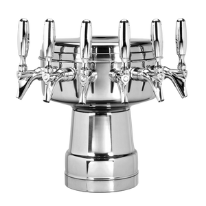 Mushroom Tower - 6 Faucets - Polished Stainless Steel - Glycol Cooled