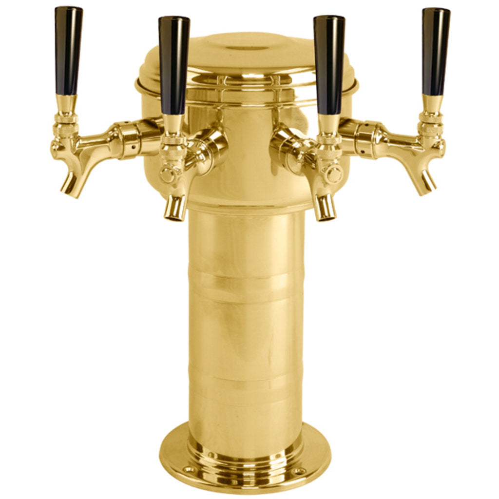 Mini Mushroom Tower - 4 Faucets - PVD Brass - Air Cooled
