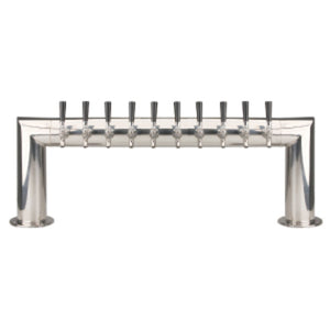 Pass Thru - 10 Faucet - Polished Stainless Steel - Air Cooled