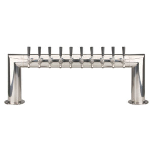 Pass Thru - 10 Faucet - Polished Stainless Steel - Glycol Cooled