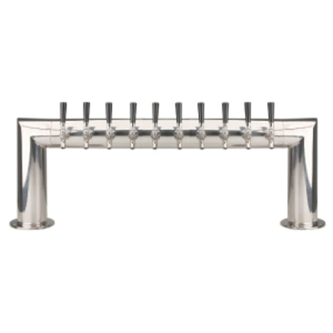 Pass Thru - 10 Faucet - Polished Stainless Steel - Glycol Cooled