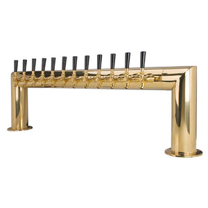 Pass Thru - 12 Faucet - PVD Brass - Glycol Cooled
