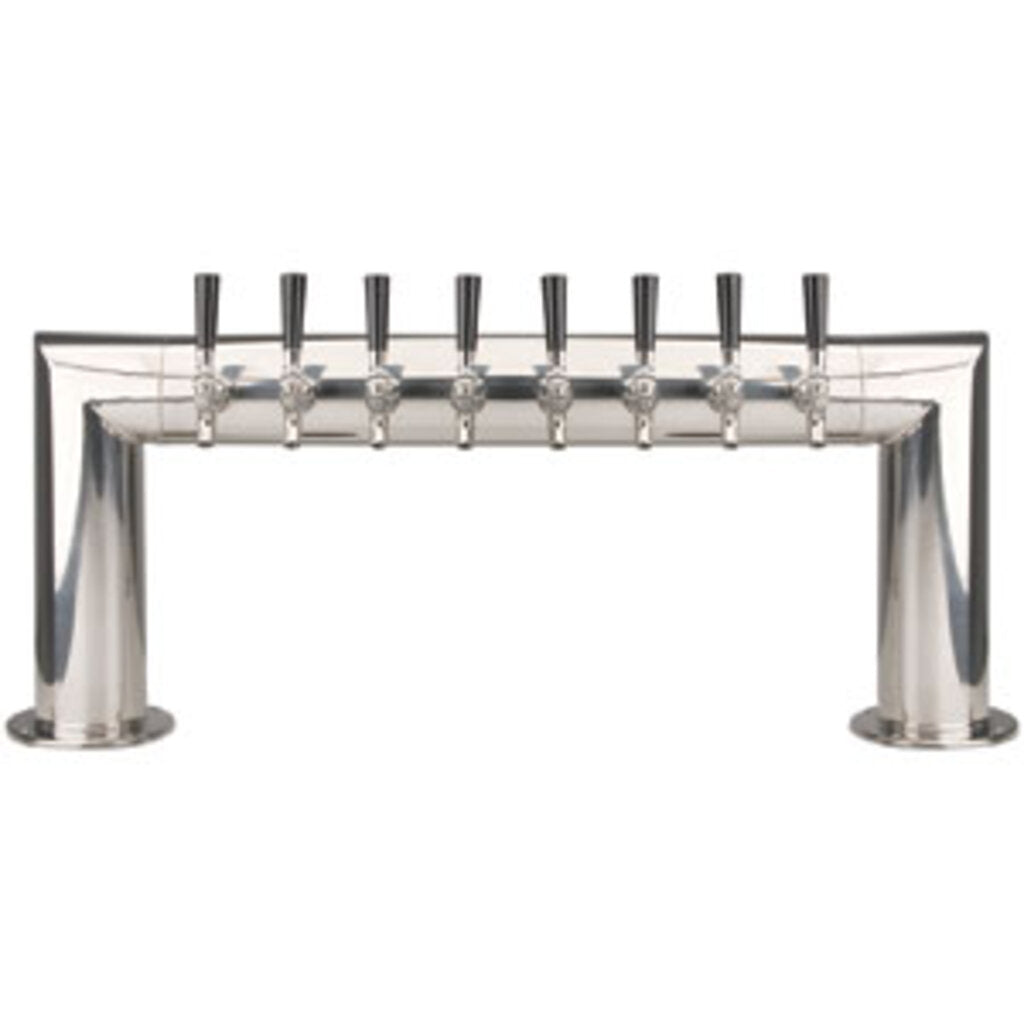 Pass Thru - 8 Faucet - Polished Stainless Steel - Glycol Cooled