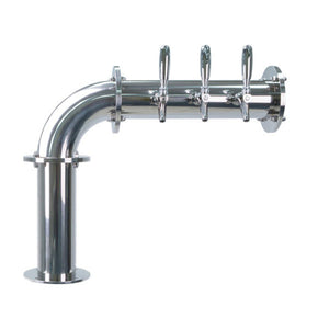 Beer Tower Titan "L" - 3 304 Faucets - Polished Stainless Steel - Glycol Cooled
