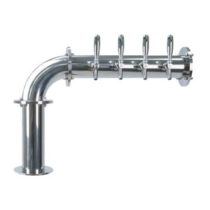 Beer Tower Titan "L" - 4 Faucets - Polished Stainless Steel - Glycol Cooled