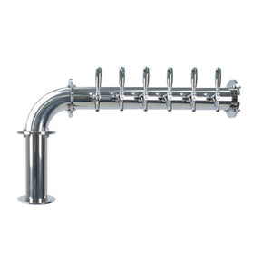 Beer Tower Titan "L" - 4 306 Faucets - Polished Stainless Steel - Glycol Cooled